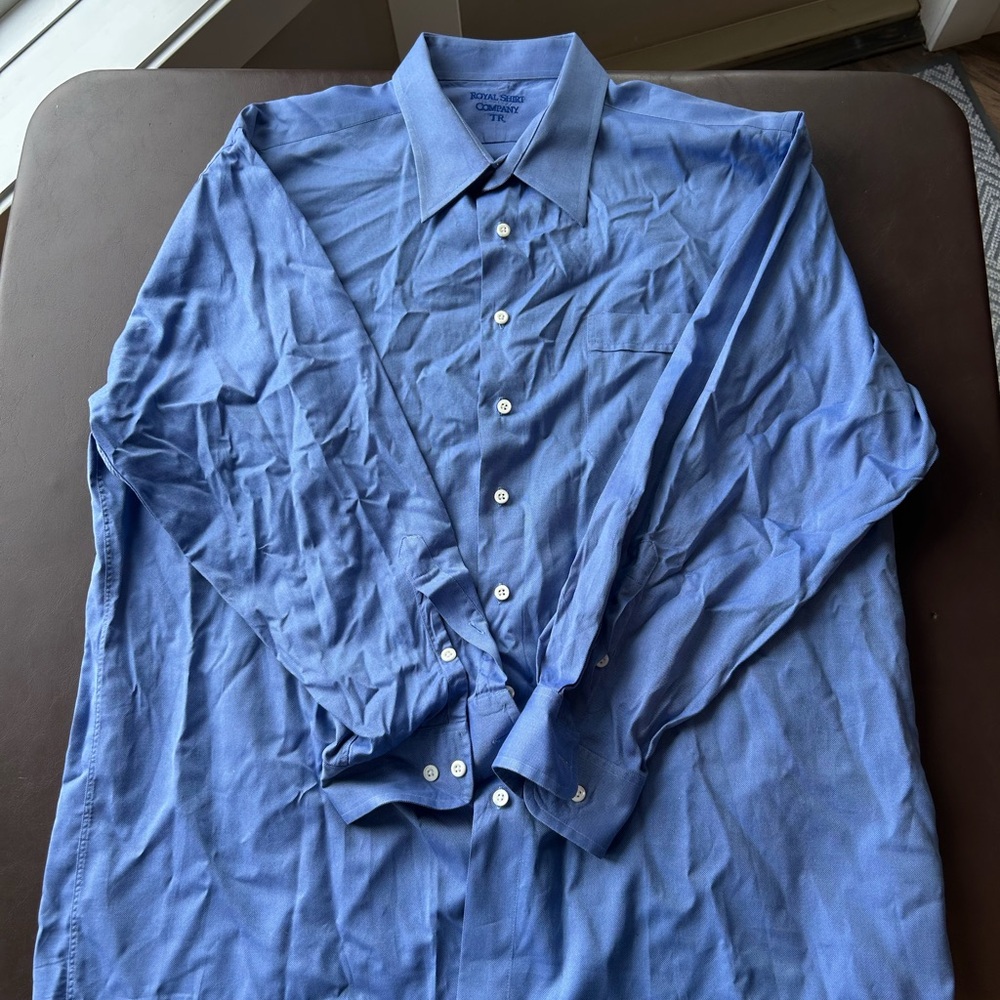 Classic Blue Dress Shirt for Men